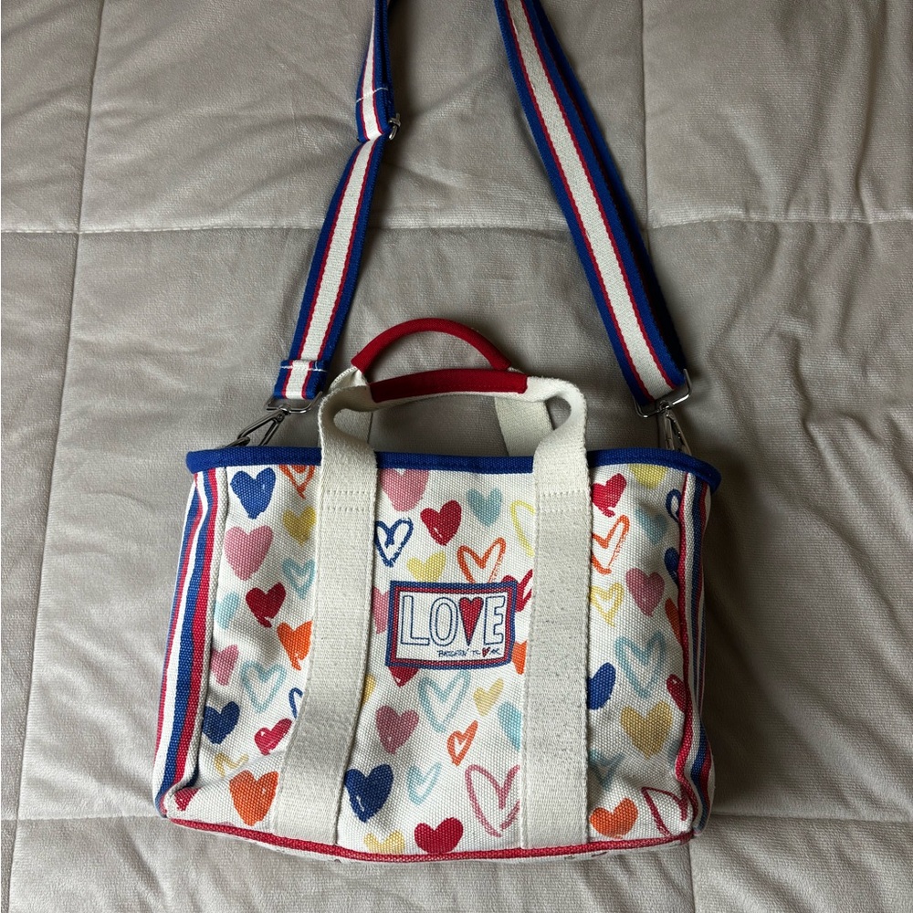 Love Red and Pink Shoulder Bag with Structured Design